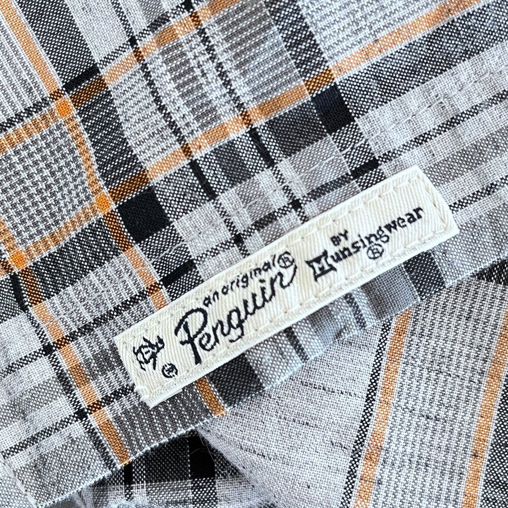 Penguin Long Sleeve Plaid Long Sleeve Buttom Up Slim Fit M - Picture 10 of 10